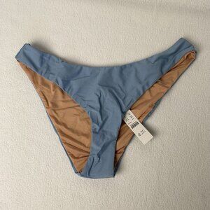 J. Crew Womens Bikini Bottom Large Baby Blue Curved High Waist Cheeky Swim NWT